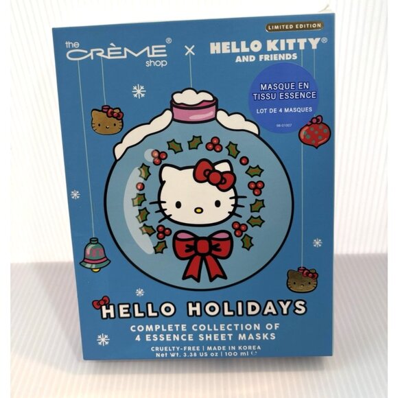 Hello Kitty & Friends x The Crème Shop Holiday Essence Sheet Mask Set 4pc - NEW - Picture 1 of 3